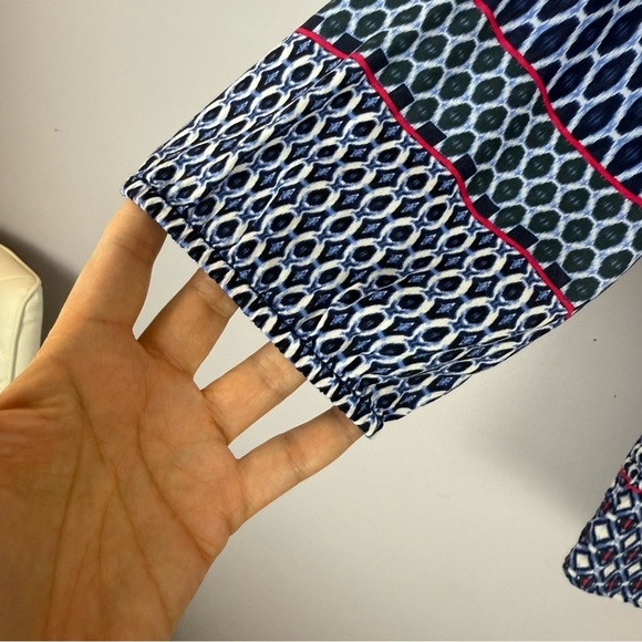 Betty Barclay Blue Red and White Relaxed Graphic Tunic Size Medium - Picture 6 of 10